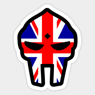 Doom mask #1: union jack Sticker